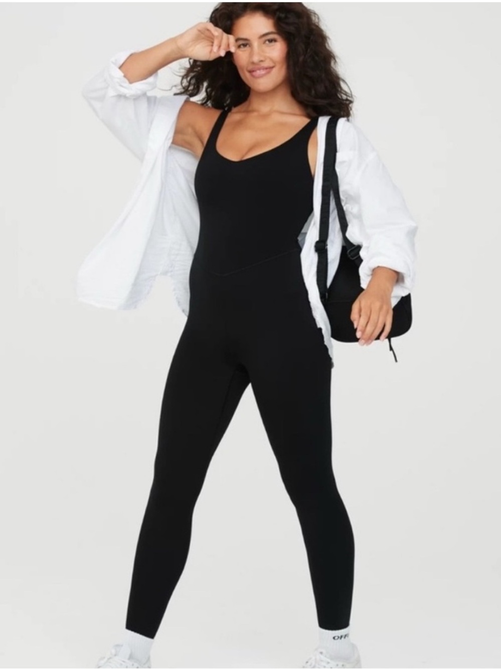 Aerie Black Women's Fitted Jumpsuit